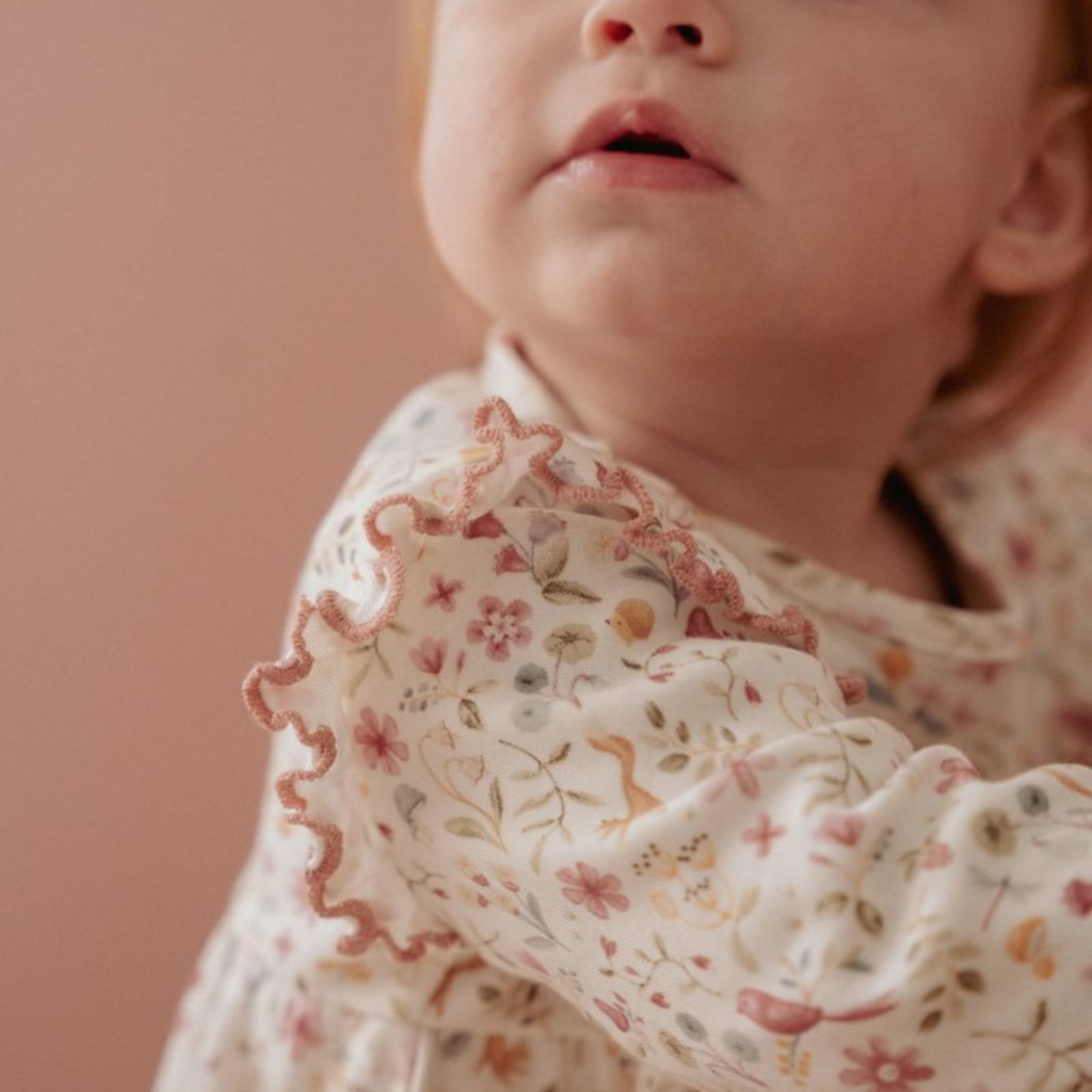 Little Dutch Robe à manches longues Fairy Garden rose