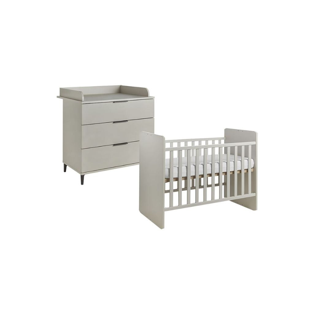 Transland Chambre de bébé 2 pièces (lit évolutif + commode) Jessie beige