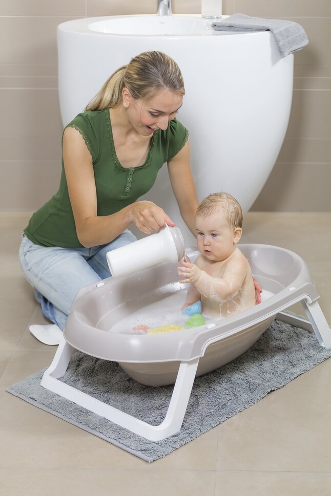 OK Baby Baignoire Onda Slim pliante gris
