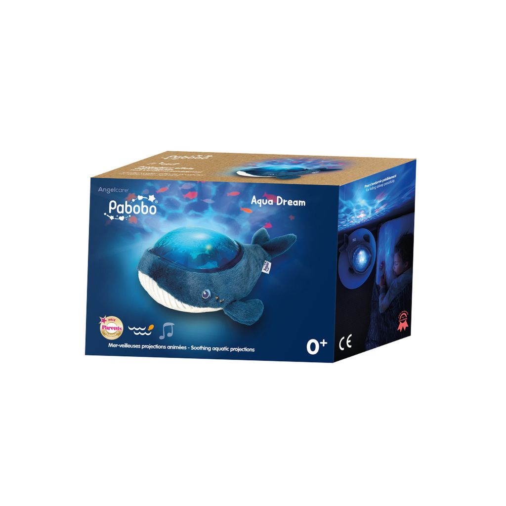 Pabobo Nachtlampje/projector Aqua Dream Walvis extra zacht