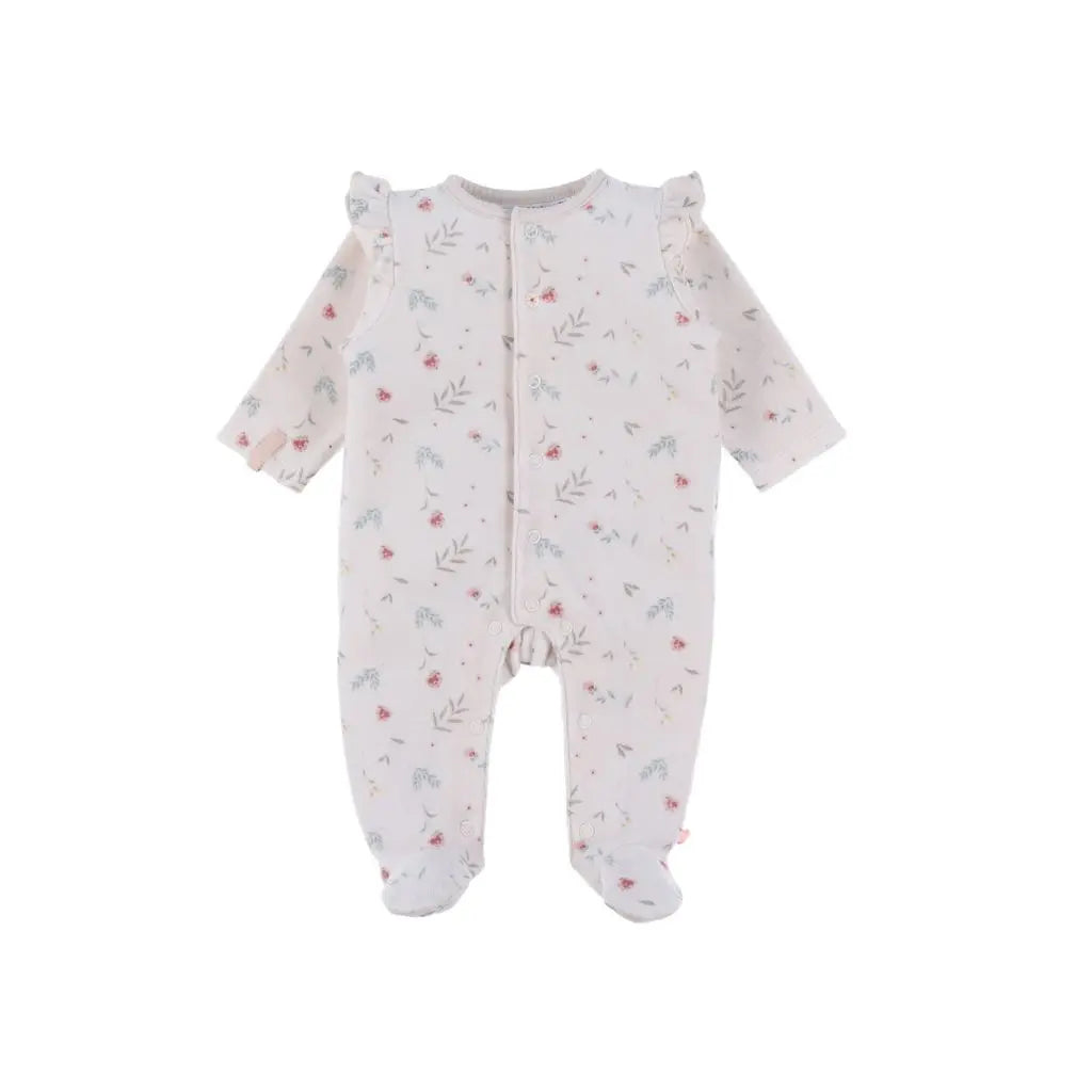 Noukie's Pyjama fluweel Romantic flowers uniseks
