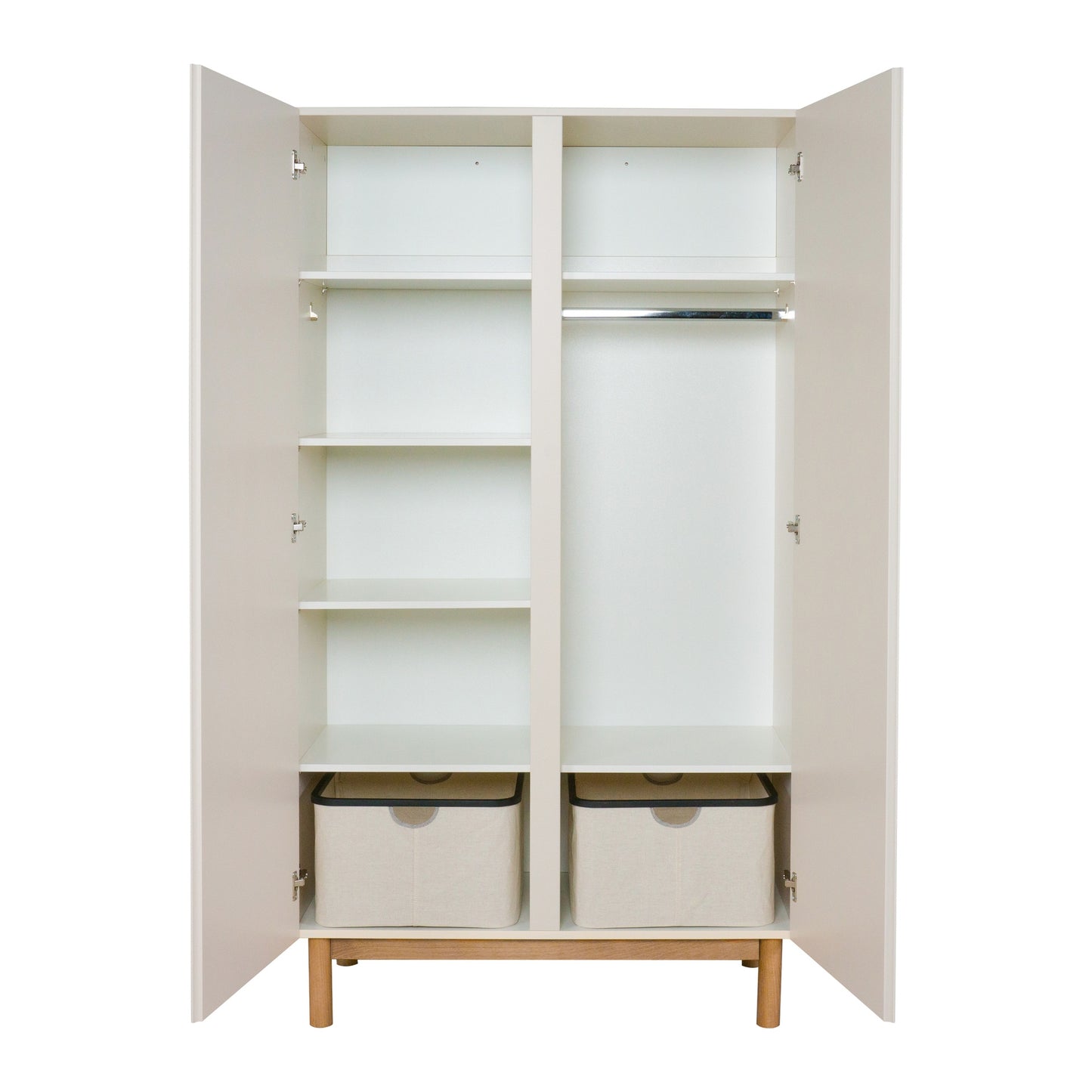 Quax Chambre de bébé 3 pièces (lit évolutif L 120 x Lg 60 cm + commode + armoire 2 portes) Mood Clay