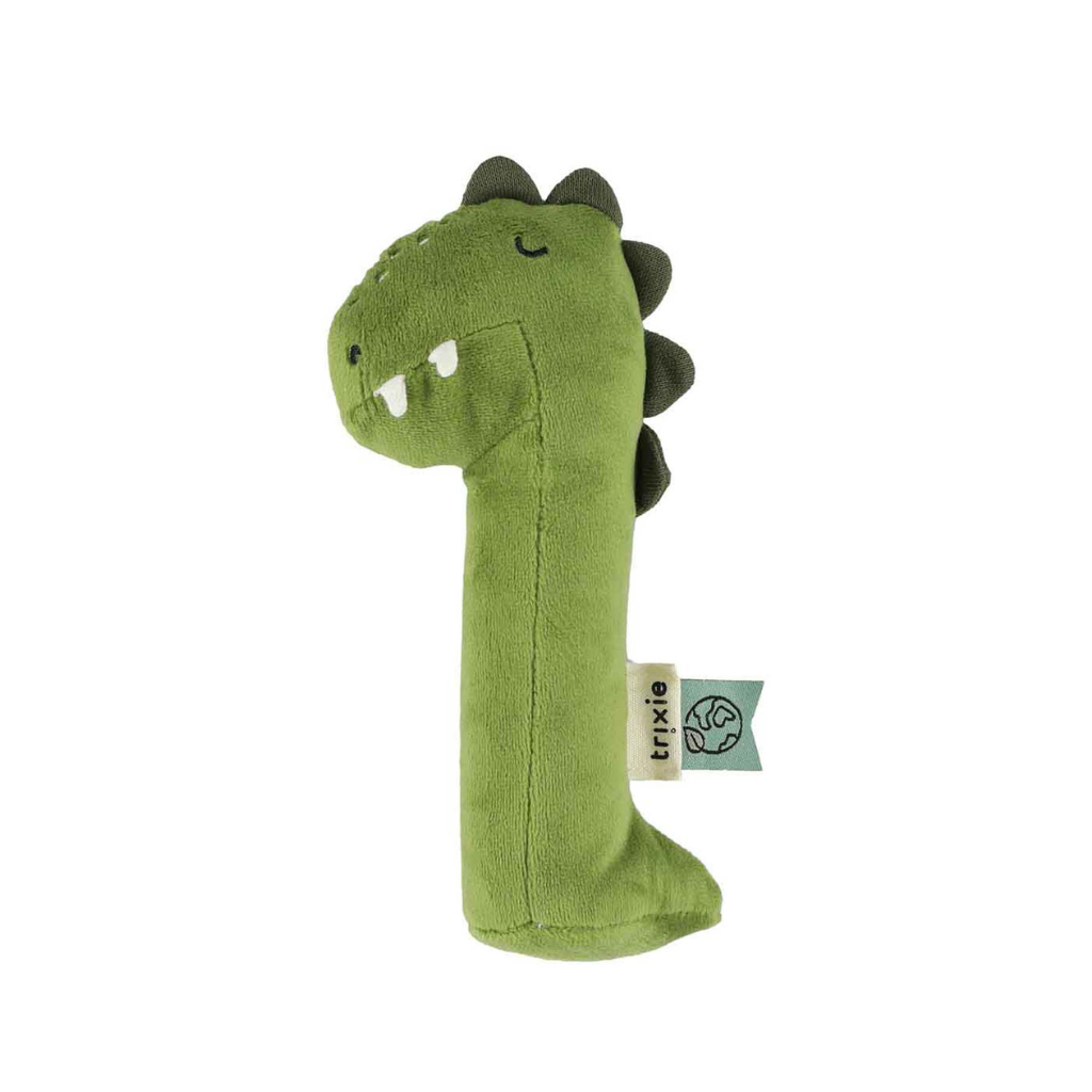 Trixie Baby Hochet à presser Mr. Dino vert