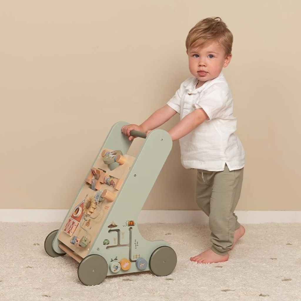 Little Dutch Pousseur en bois Little Farm vert