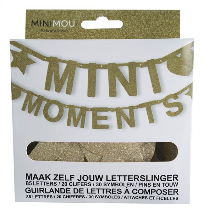 Minimou Letterslinger Mini moments goud glitter