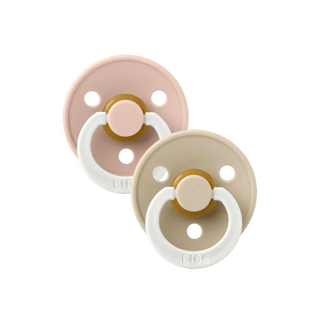 Bibs Fopspeen + 18 maanden Glow in the dark Blush/Vanilla - 2 stuks