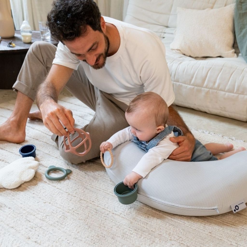 doomoo Coussin d'allaitement 2-en-1 Twisty Pearls Grey