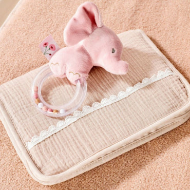 Nattou Hochet anneau éléphant rose