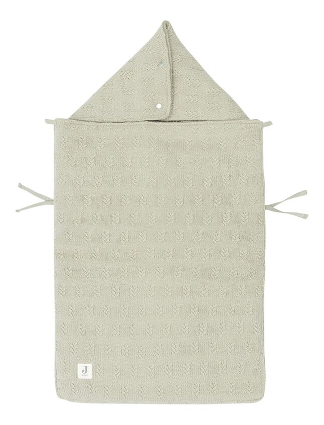 Jollein Chancelière pour siège-auto portable Grain Knit Olive Green