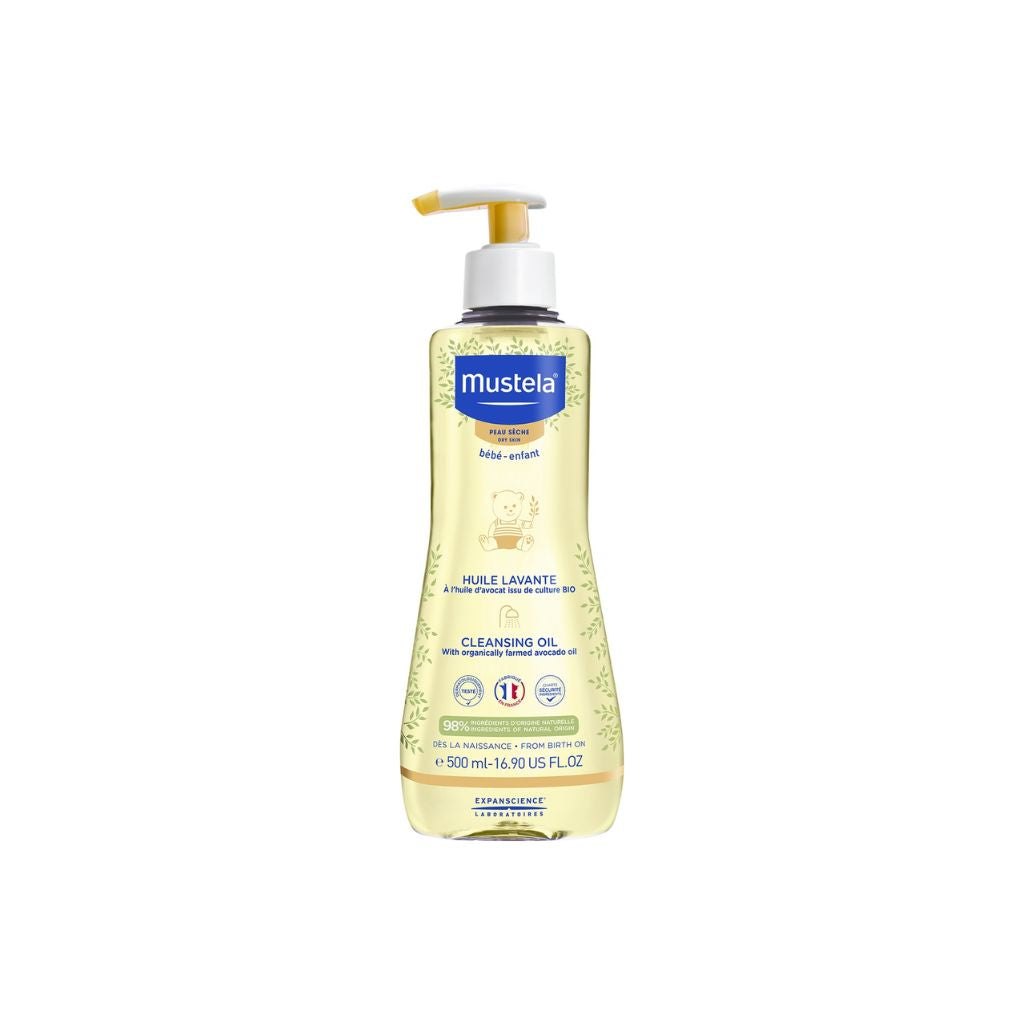 Mustela Huile lavante peaux sèches Flacon pompe 500 ml