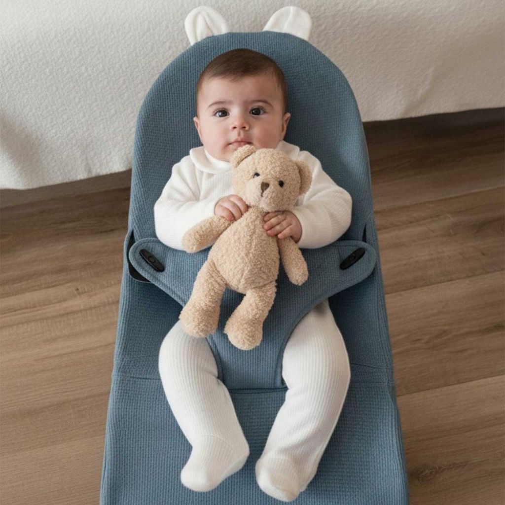 Fun*das bcn Housse pour relax Baby Björn Ours Mini Waffle Azul Blue