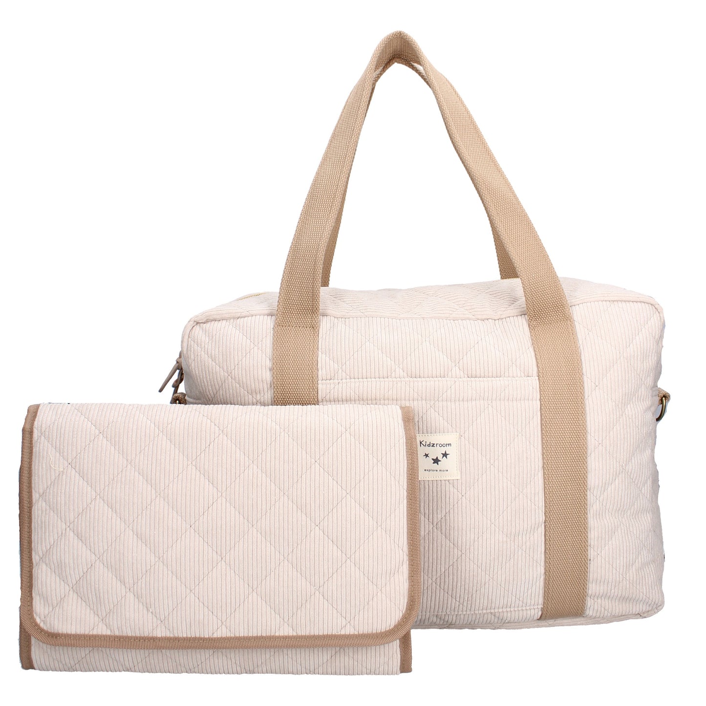 Kidzroom Sac à langer Care Milan Thinking Little Thoughts Beige