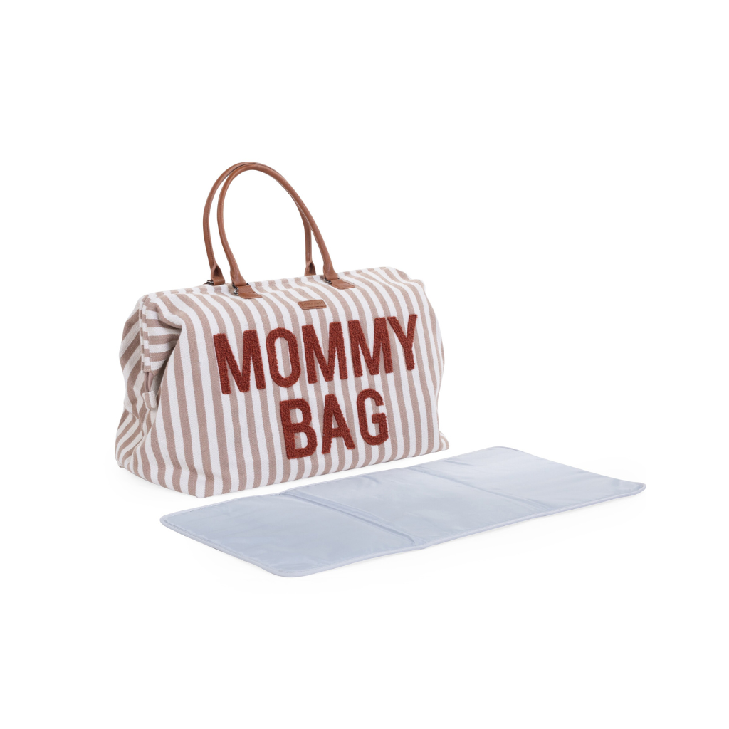 Childhome Verzorgingstas Mommy Gag strepen Nude/Terracotta