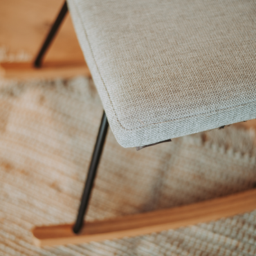 Quax Repose-pieds Rocking Hocker De Luxe Sand Grey