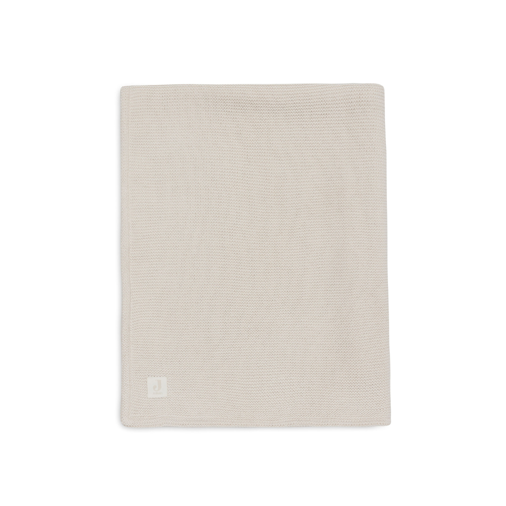 Jollein Couverture pour berceau Basic Knit Oatmeal/Velvet 75 x 100 cm