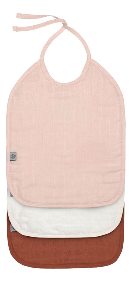 Lässig Slabbetje Muslin/Terry medium Milky - 3 stuks