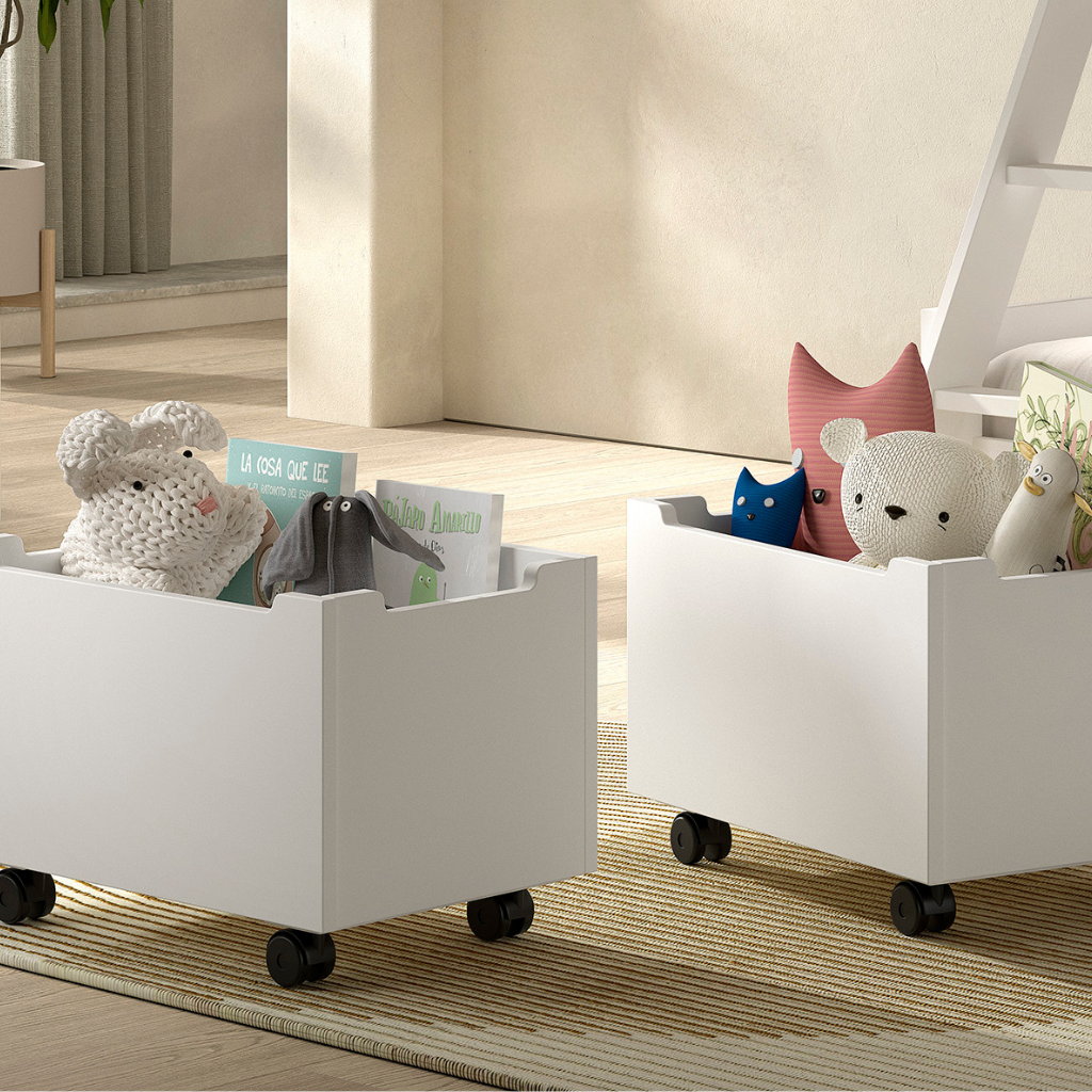 JAXX Lot de 2 tiroirs Hêtre Blanc