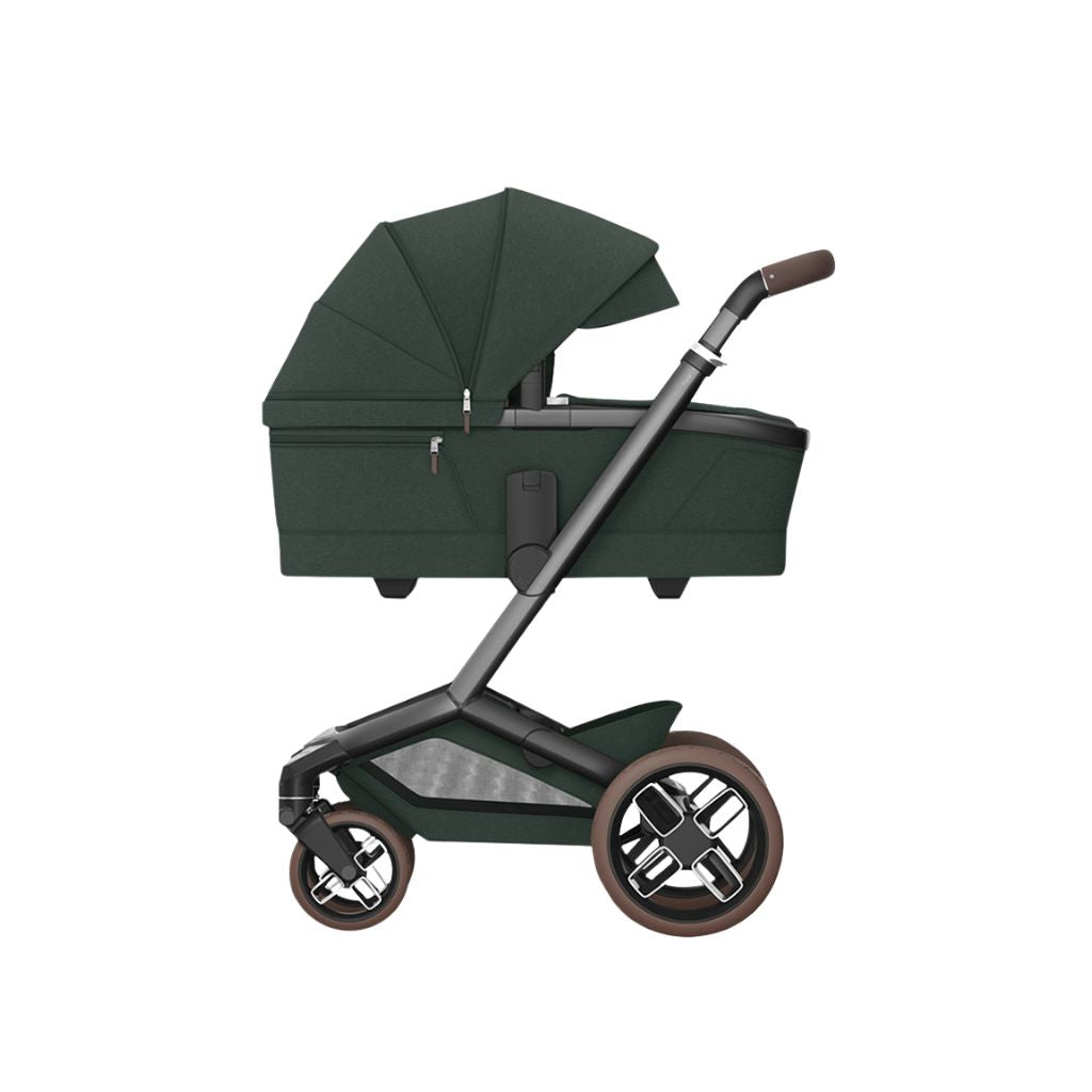 Maxi-Cosi Kinderwagen 4-in-1 Fame Twillic Green + draagmand + Autostoel Pebble 360 pro 2 + basis Familyfix 360 Pro