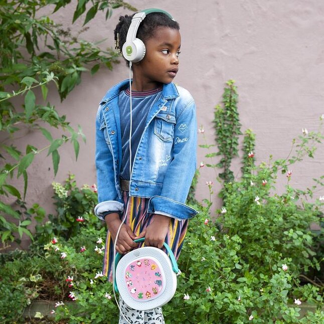 Timio Casque blanc/vert