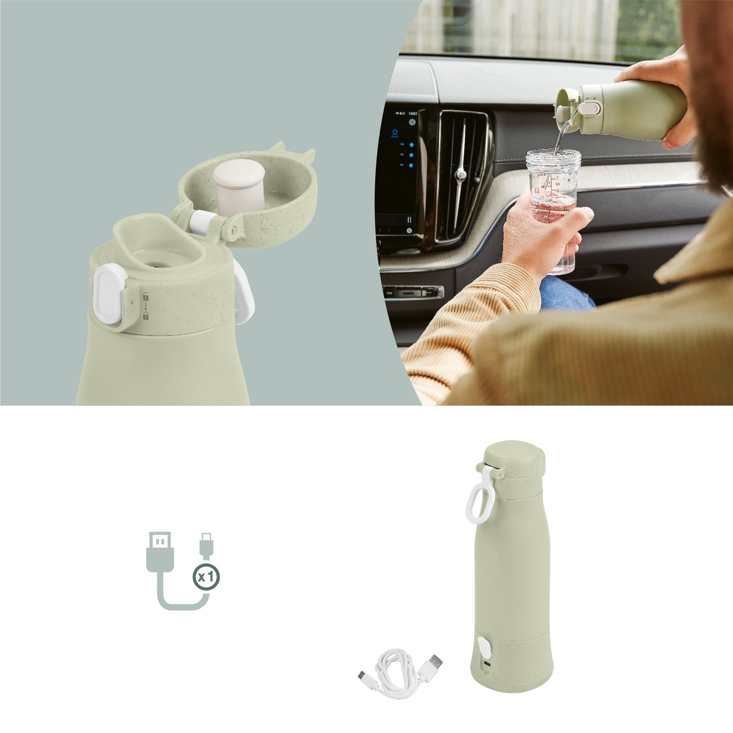 Babymoov Chauffe-biberon Moov & Feed Sage