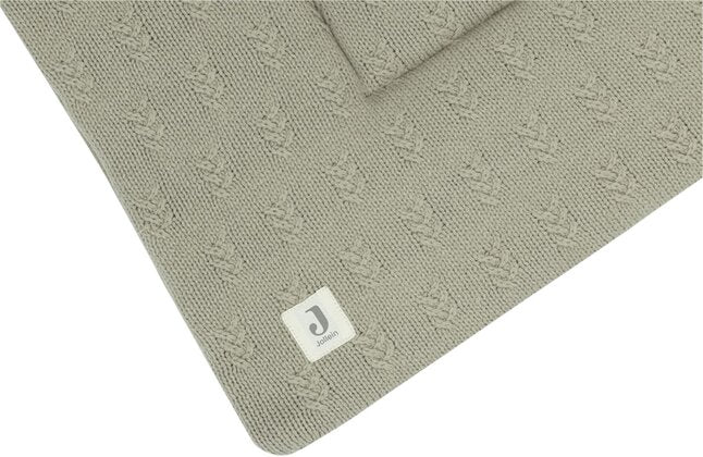Jollein Tapis pour parc-Couverture de jeu Grain Knit Olive Green