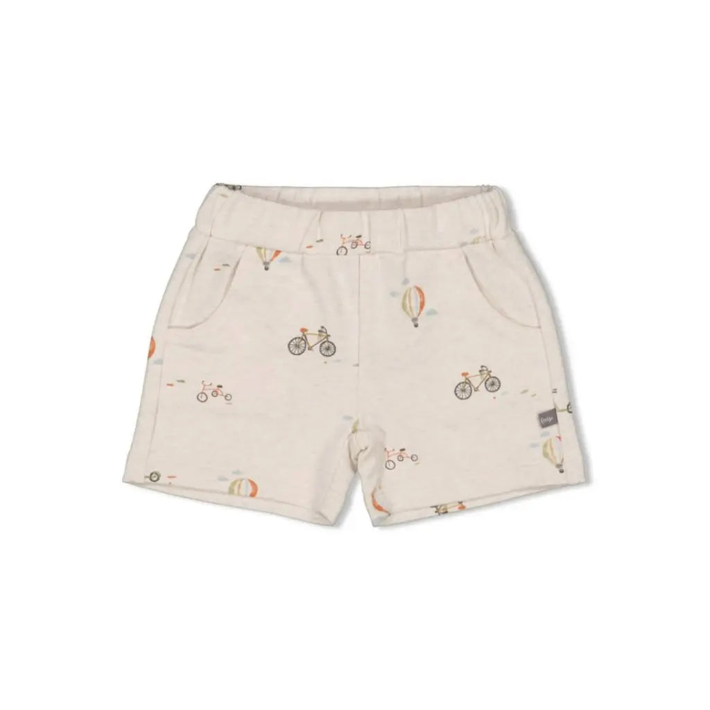 Feetje Short AOP - Mini Adventurer m 62 Offwhite Melange Jongens