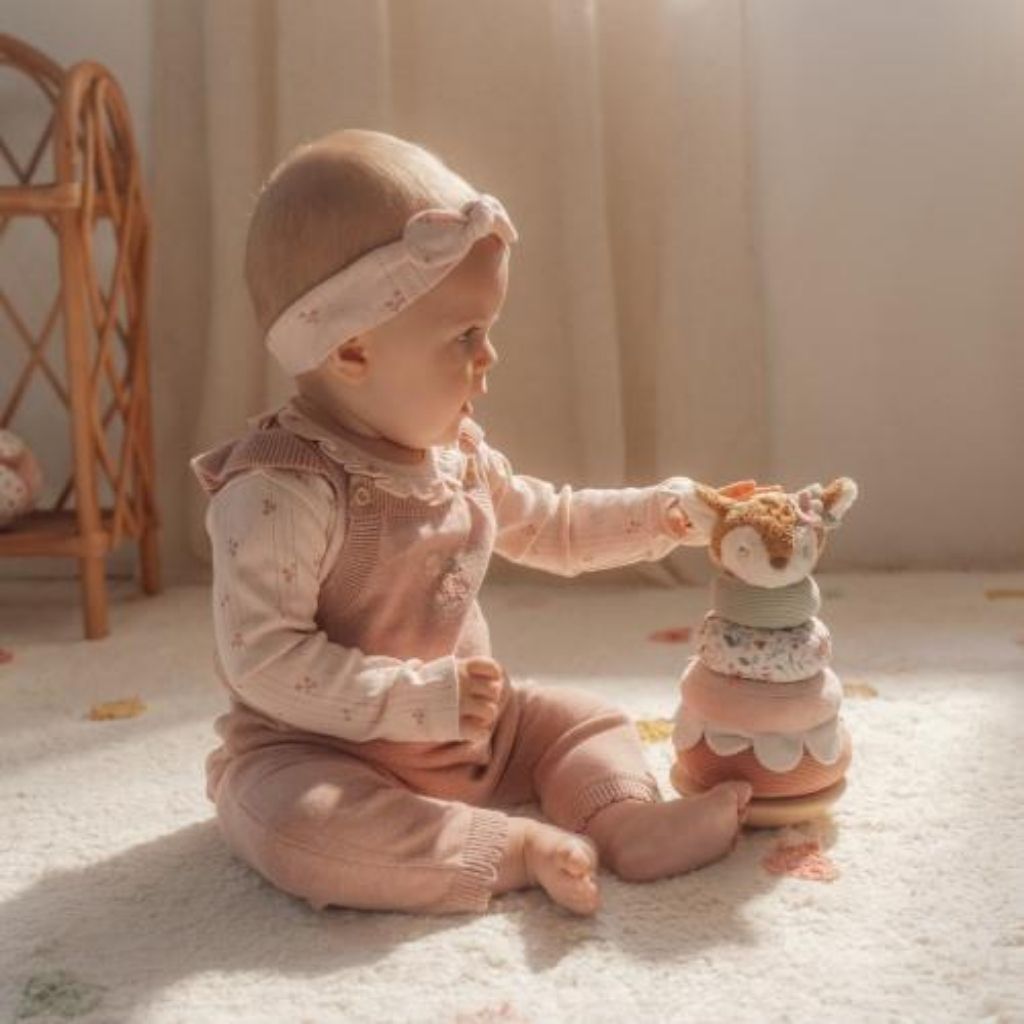 Little Dutch Houten stapeltoren met zachte ringen Fairy Garden Hert