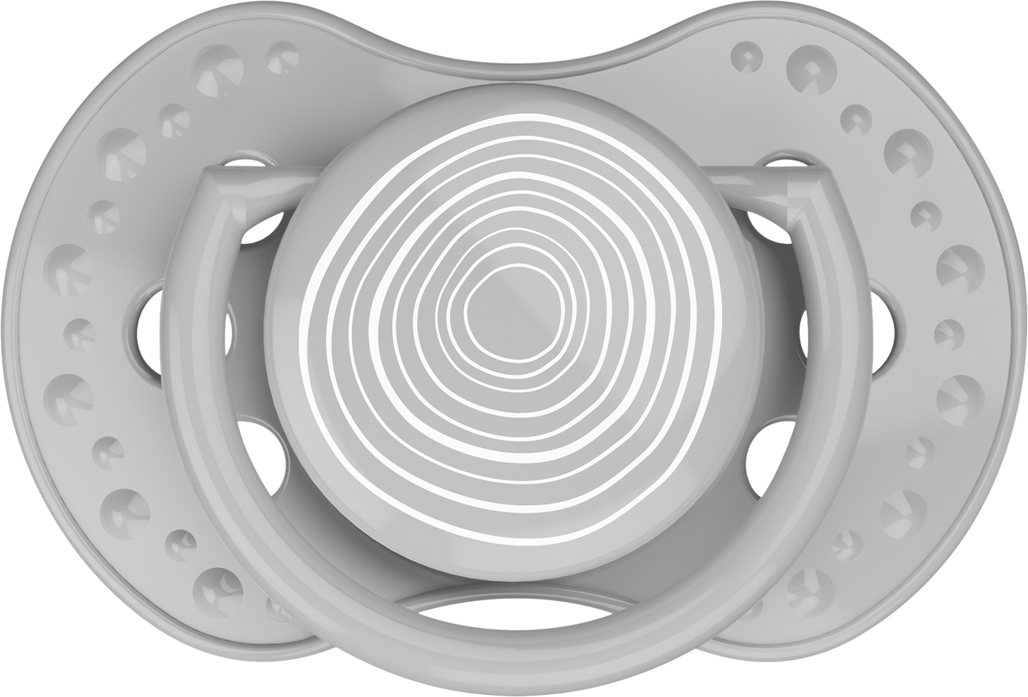 Difrax Fopspeen + 18 maanden LOVI Dynamic Harmony Light Grey/Dark Grey - 2 stuks