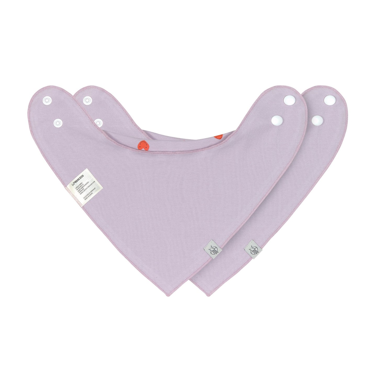Lässig Bandana slab Happy Rascals Heart Lavender - 2 stuks