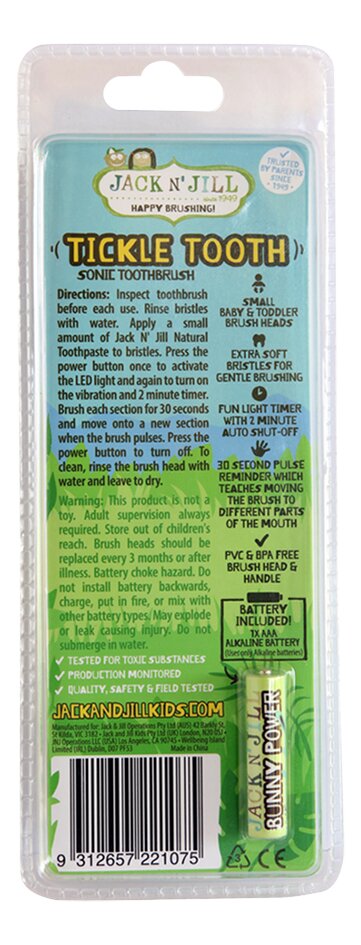 Jack N' Jill Brosse à dents électrique Tickle Tooth