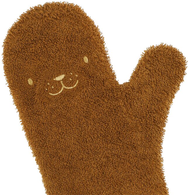 Nifty Washandje Shower Glove Zeehond Caramel