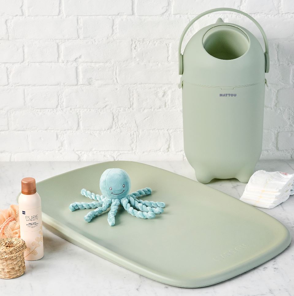 Nattou Poubelle à langes Dropy Vert