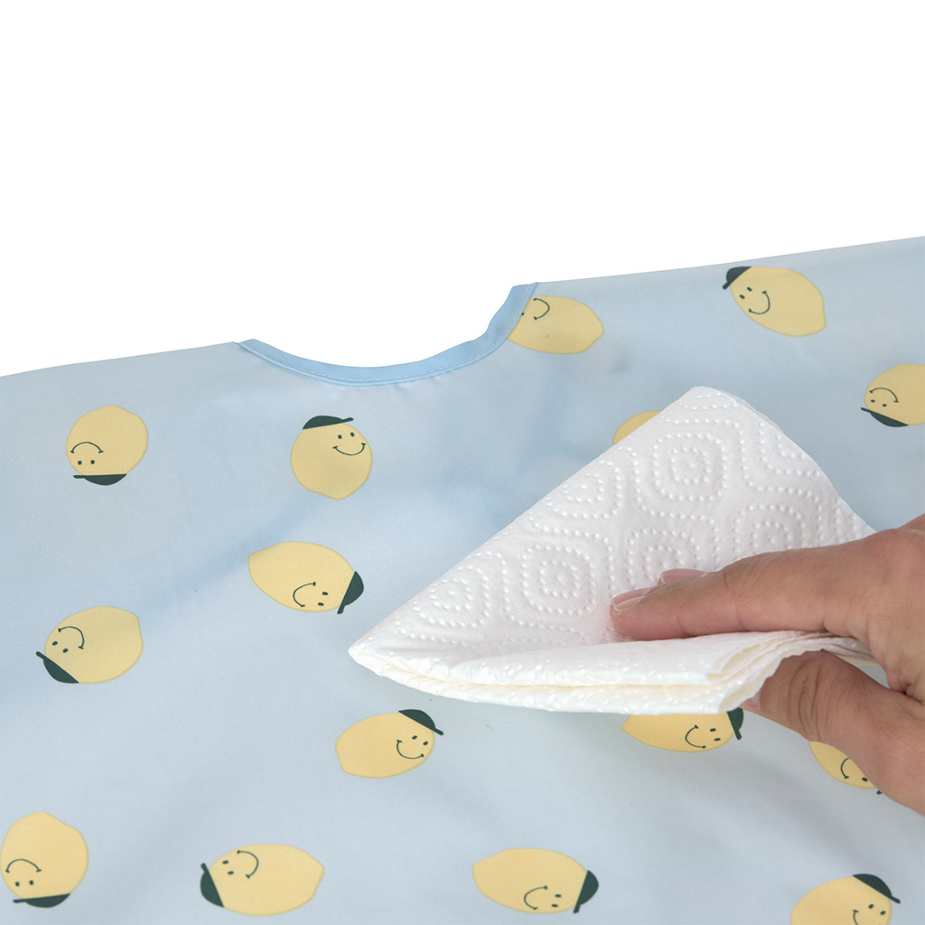 Lässig Bavoir à manches Happy Fruits Lemon bleu - 2 pièces