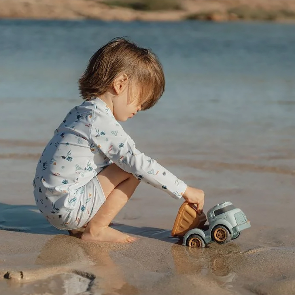 Kiepwagen blauw 17cm