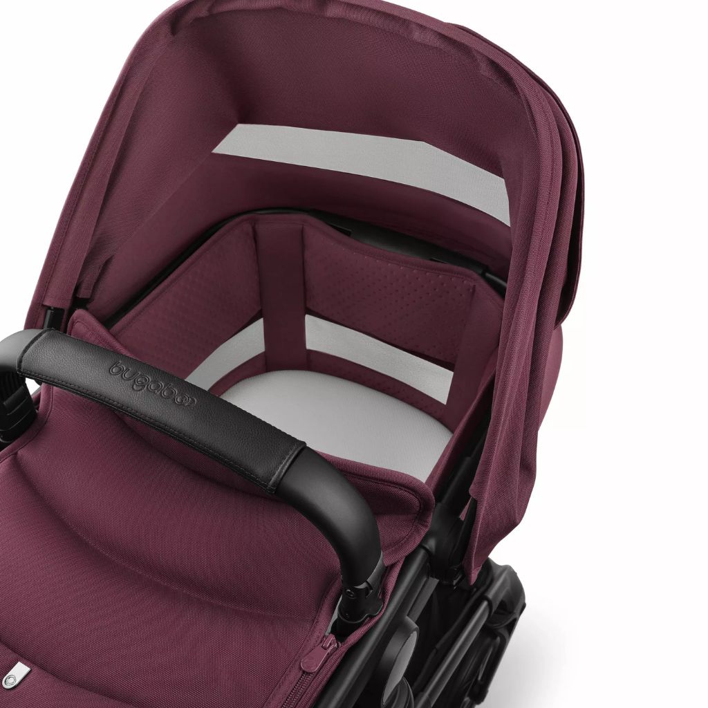 Bugaboo Poussette Fox 5 Renew avec nacelle Black / Dark Cherry