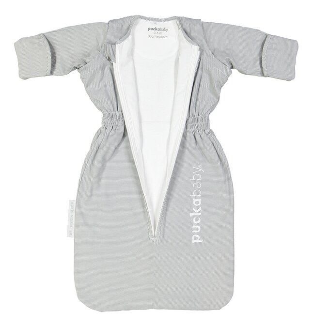 Puckababy Sac de couchage d'été Newborn Grey Stripes coton