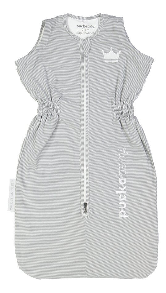 Puckababy Sac de couchage d'été Newborn Grey Stripes coton