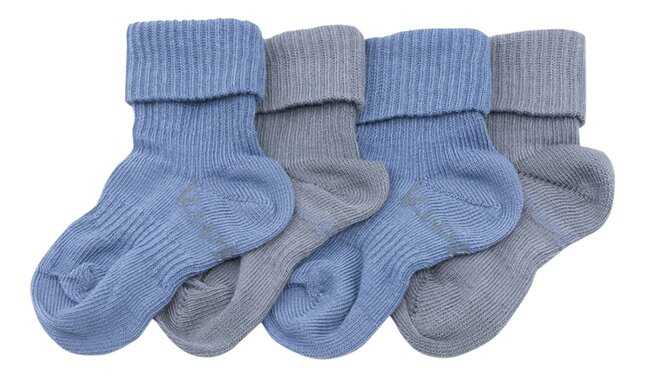 KipKep Blijf-Sokken Denim Blue - 2 stuks