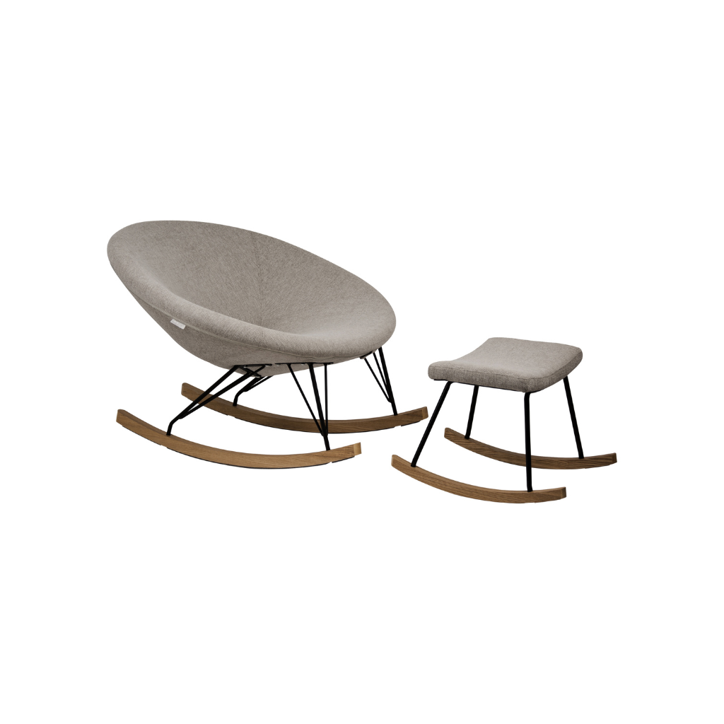 Quax Repose-pieds Rocking Hocker De Luxe Sand Grey