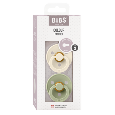 Bibs Fopspeen + 18 maanden Sage/Ivory - 2 stuks