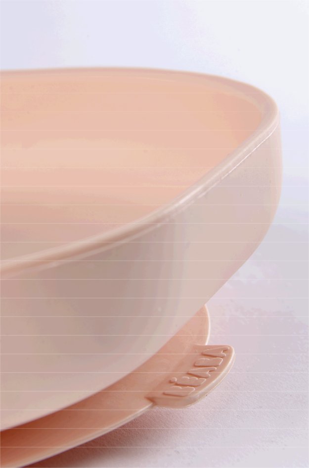Béaba Assiette creuse avec ventouse rose