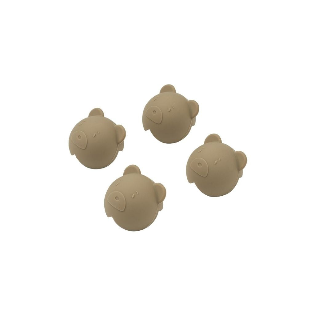 Liewood Protection pour coins de table Abraham Bear Oat - 4 pièces