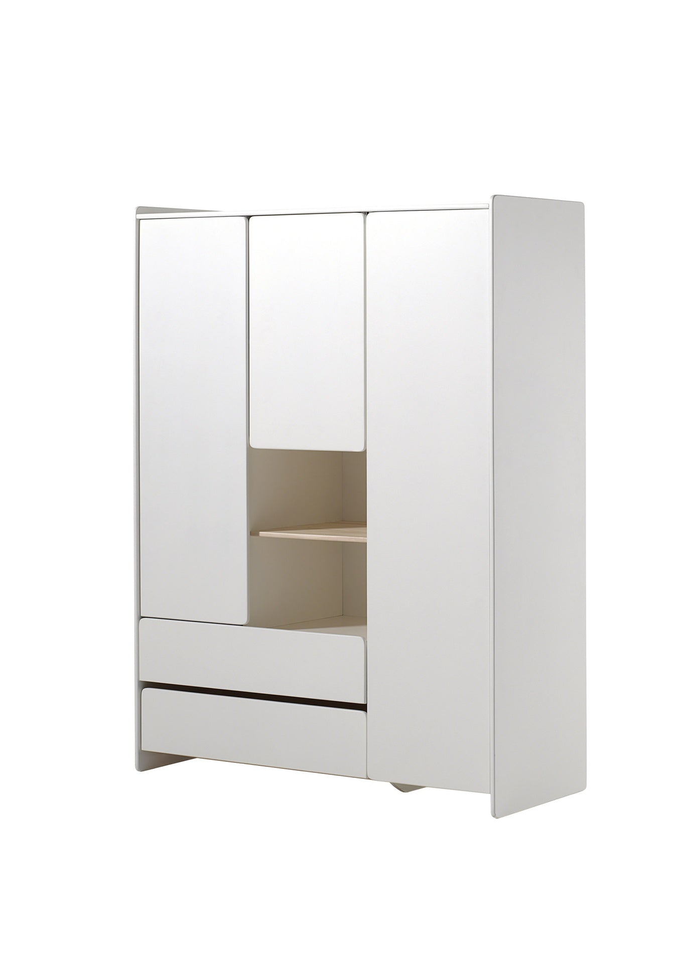 Jaxx 3-delige babykamer (bed + commmode met verlengstuk + kast met 3 deuren) Kiddy wit
