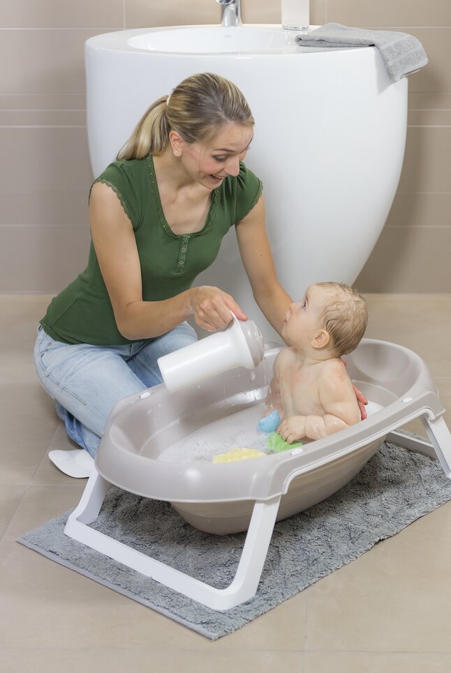 OK Baby Baignoire Onda Slim pliante gris