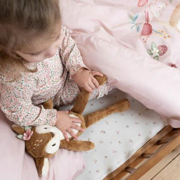 Little Dutch Drap-housse Fairy Blossom blanc coton bio Lg 60 x L 120 cm