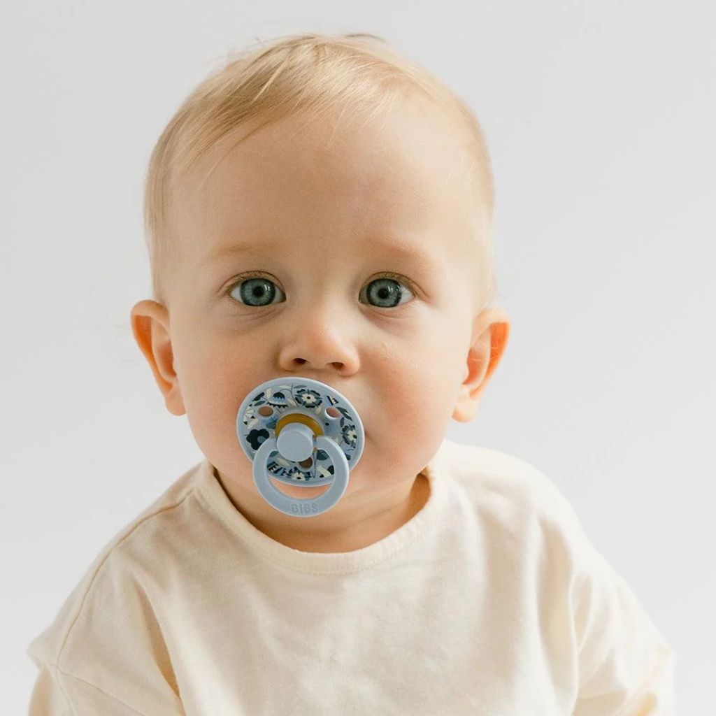 Bibs Sucette + 0 mois Liberty Garden Bobo Blue Multi - 2 pièces