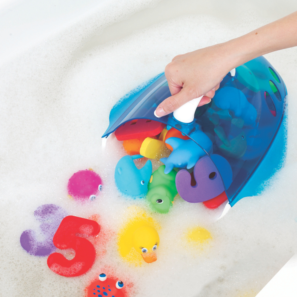 Jouet de bain pelle + Lettres