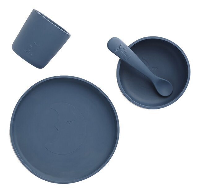 Jollein Set repas 4 pièces Jeans Blue