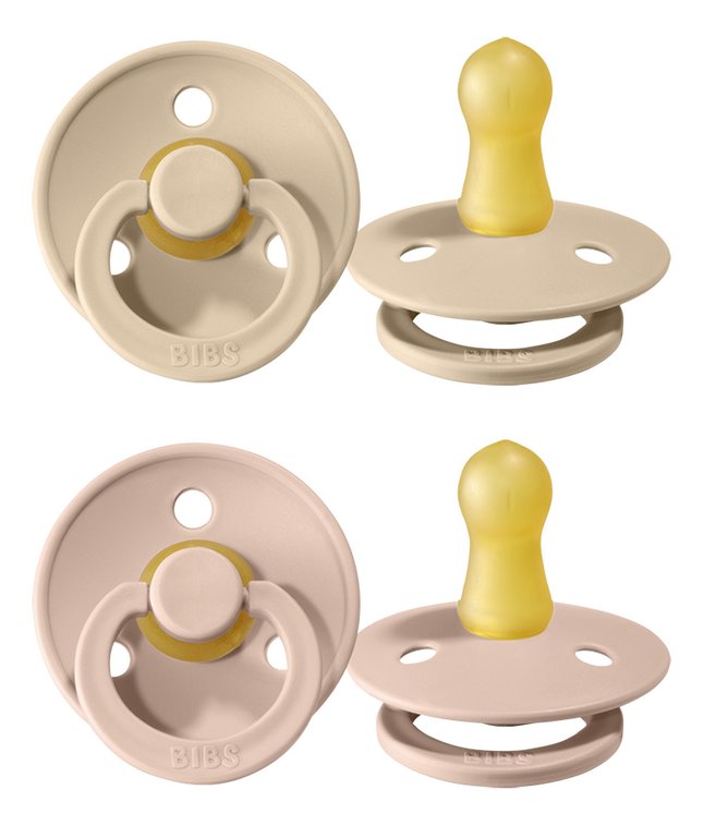 Bibs Sucette + 6 mois vanilla/blush - 2 pièces