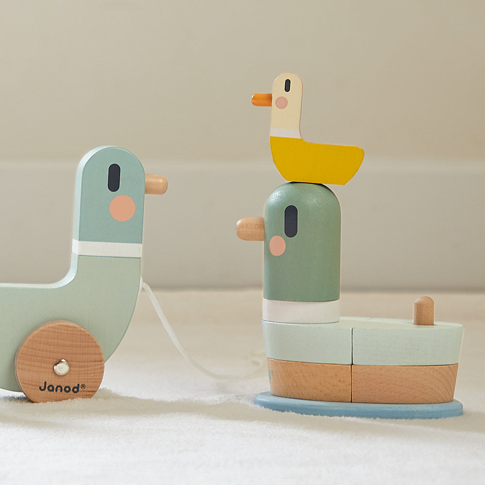 Janod Blocs en bois à empiler Canards Sweet Cocoon